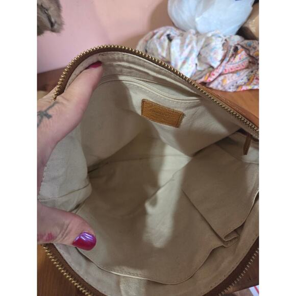 Margot New York Large Brown Leather Crossbody Bag Adjustable Strap boho - Picture 7 of 10